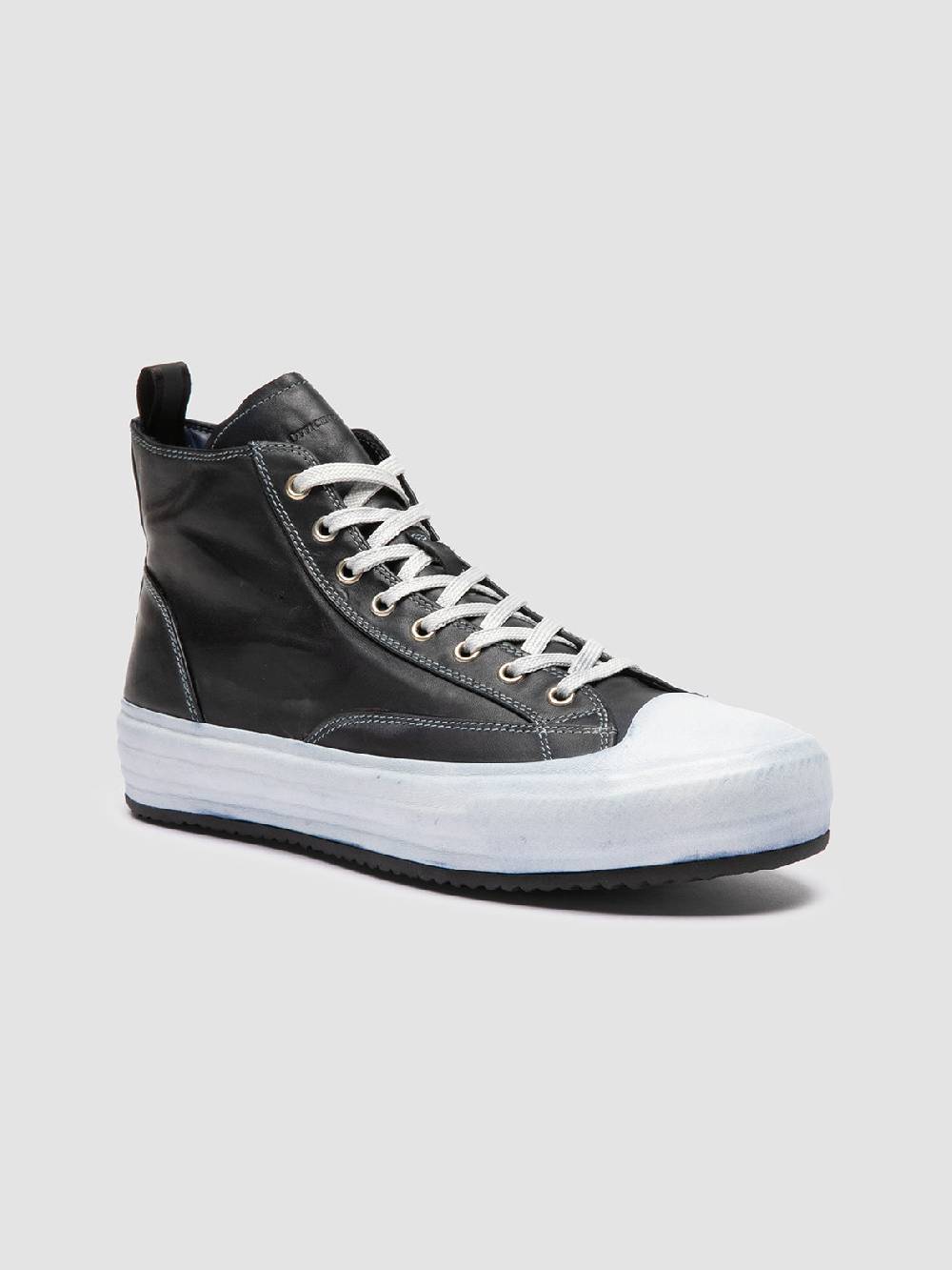 Officine Creative MES DD 002 Sneaker Alte in Pelle Blu Outlet