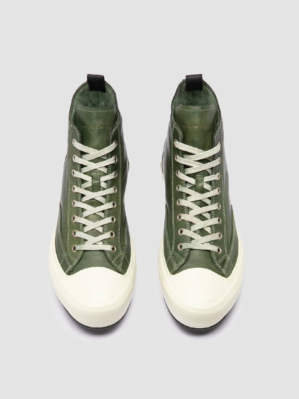 Officine Creative MES DD 002 Sneaker Alte in Pelle Verde In Vendita