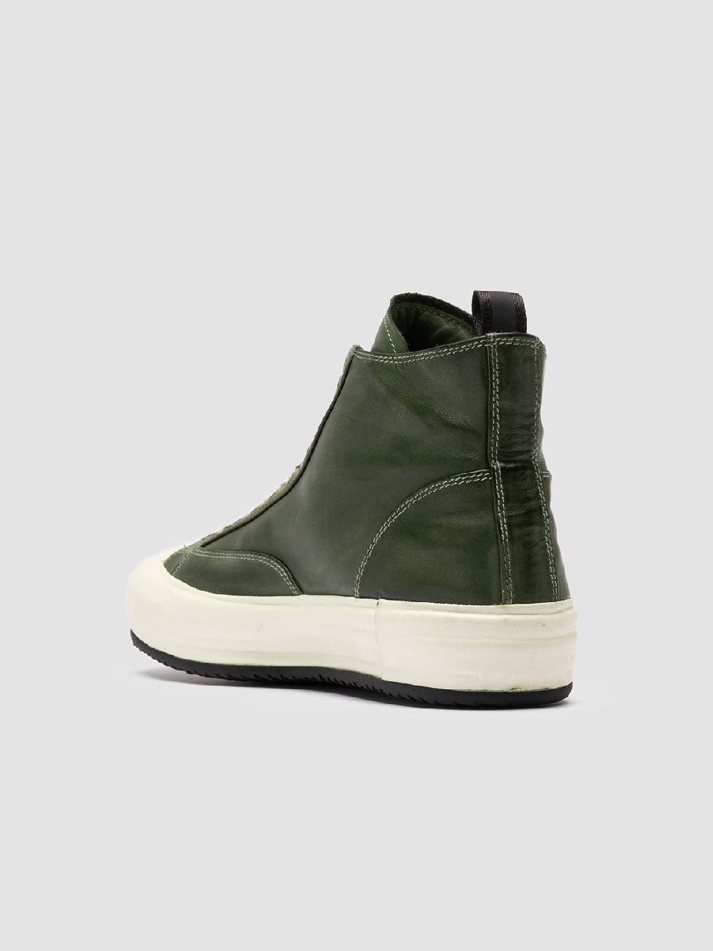 Officine Creative MES DD 002 Sneaker Alte in Pelle Verde In Vendita