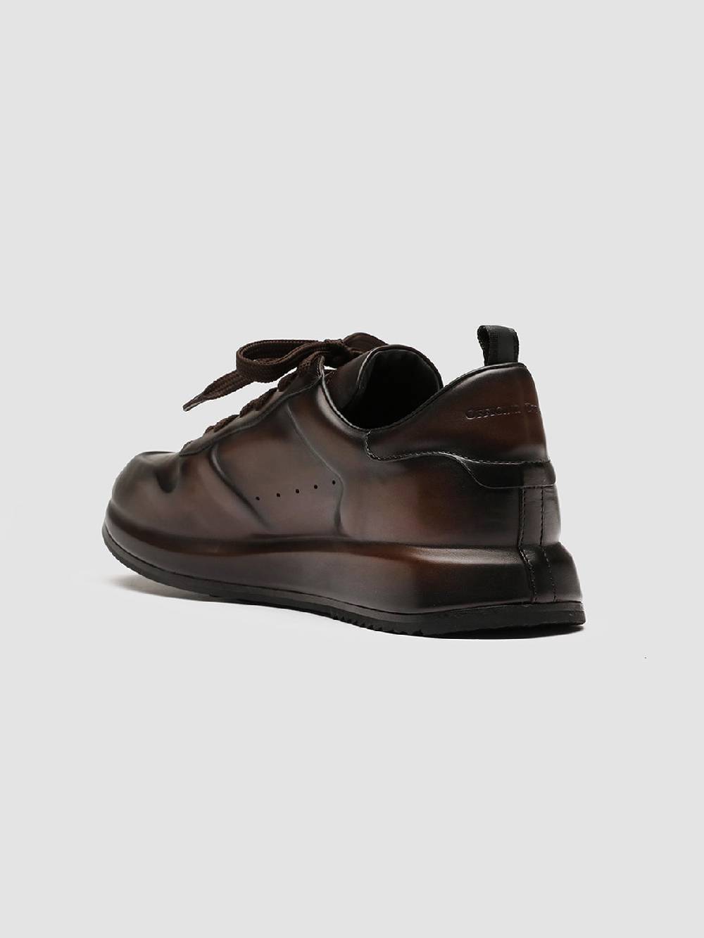 Officine Creative RACE LUX 003 Sneakers in Pelle aerografata Marrone Vendite Flash