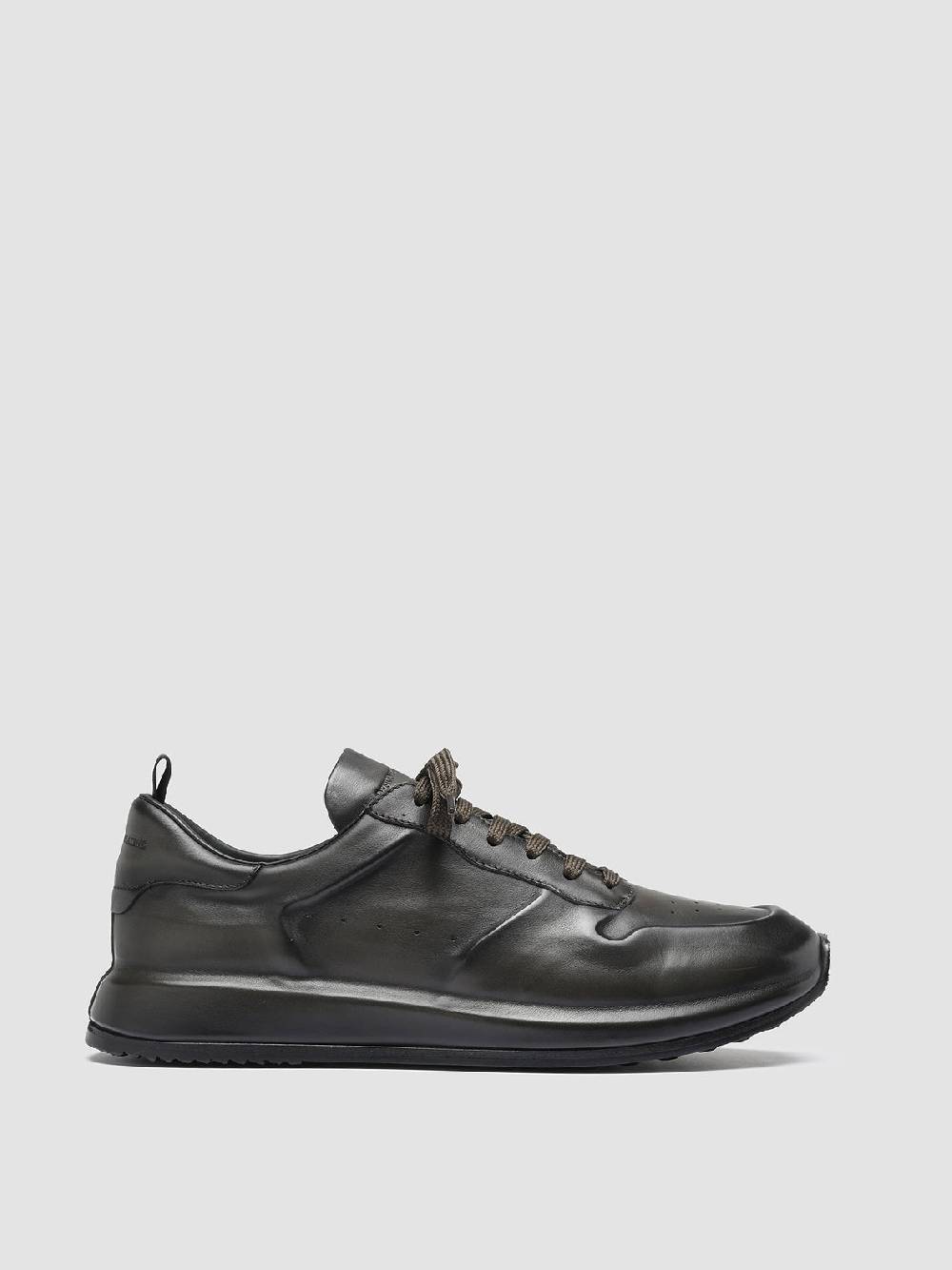 Officine Creative RACE LUX 003 Sneakers in Pelle aerografata Verde Negozio