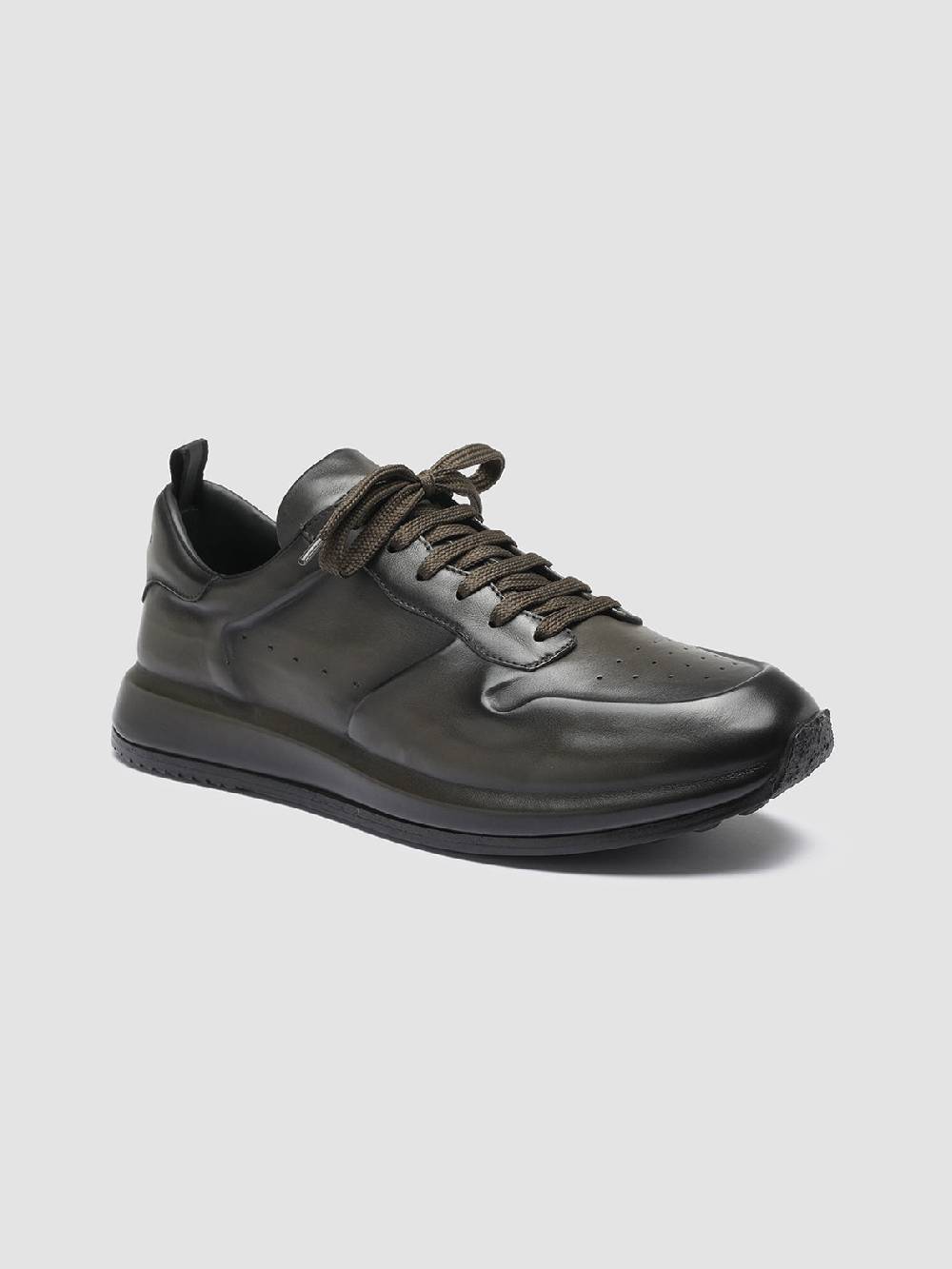 Officine Creative RACE LUX 003 Sneakers in Pelle aerografata Verde Negozio
