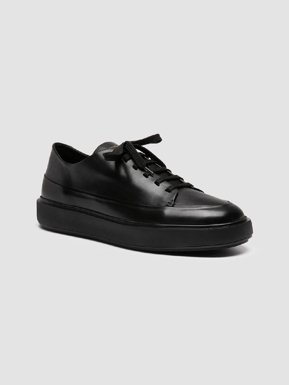 Officine Creative RELEASE 001 Sneaker Basse in Pelle Nera Nuova