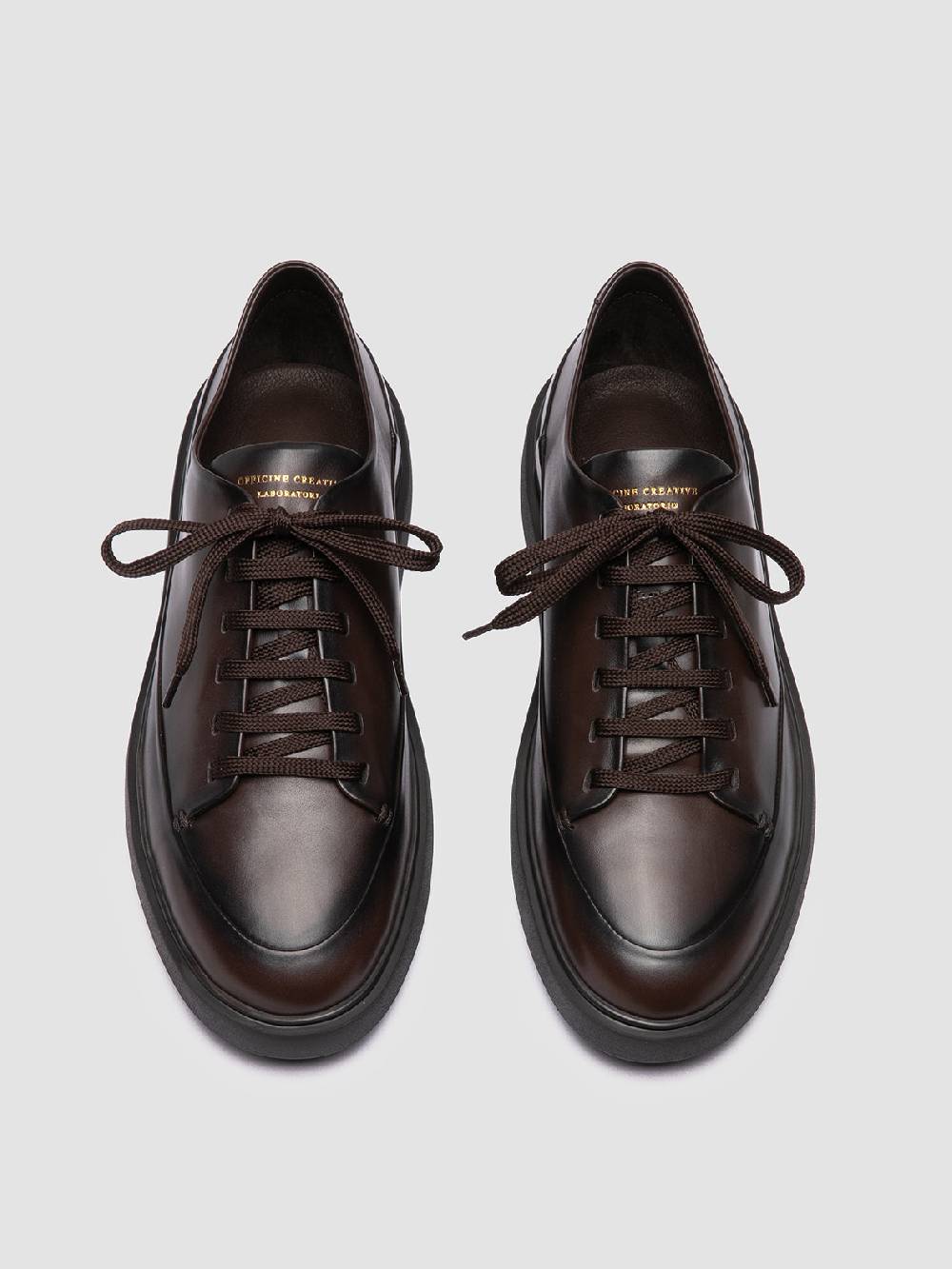 Officine Creative RELEASE 001 Sneaker Basse in Pelle Marrone Moda