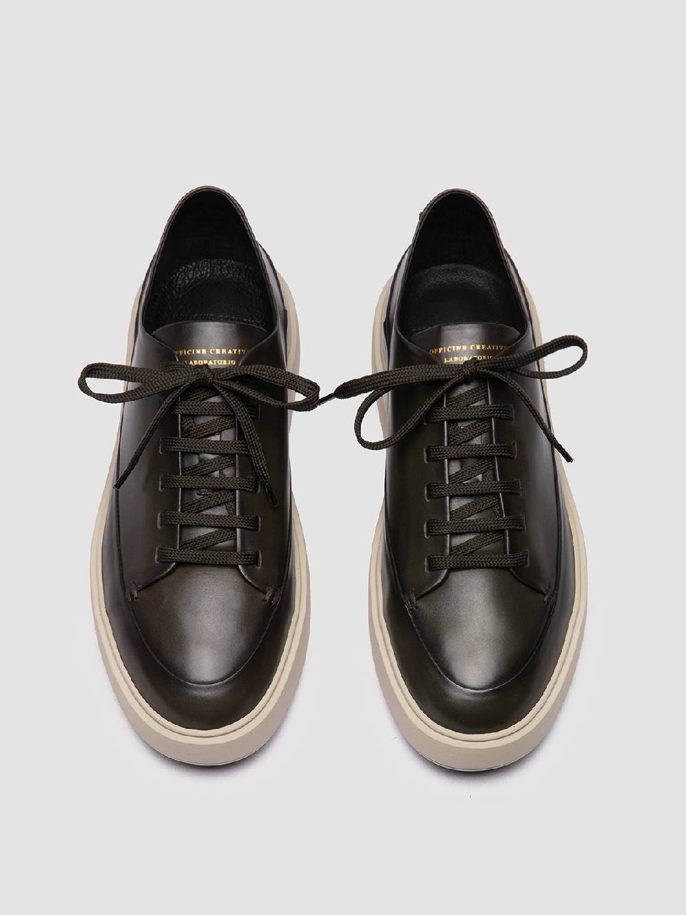 Officine Creative RELEASE 001 Sneaker Basse in Pelle Verde Spedizione gratuita