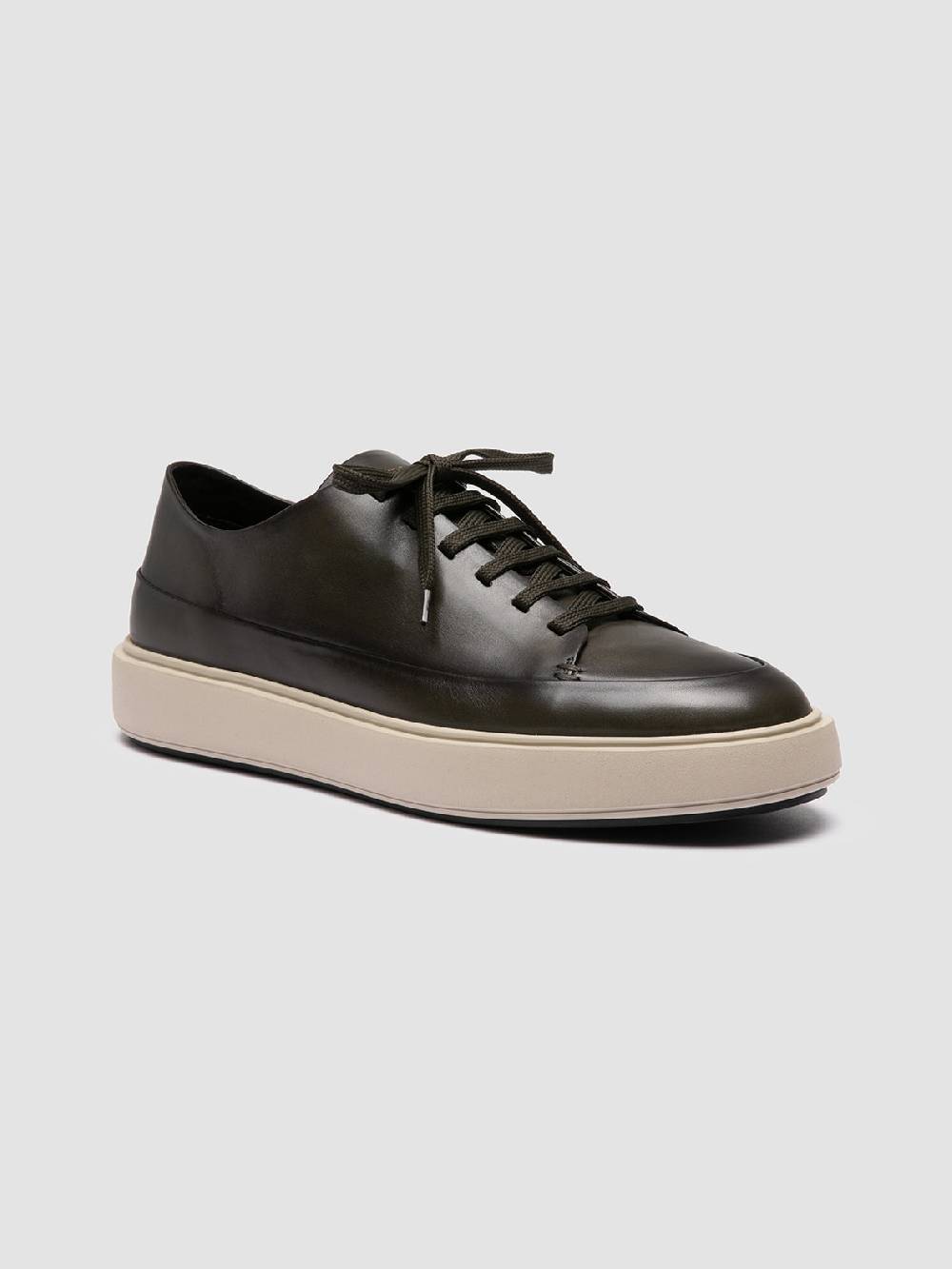 Officine Creative RELEASE 001 Sneaker Basse in Pelle Verde Spedizione gratuita