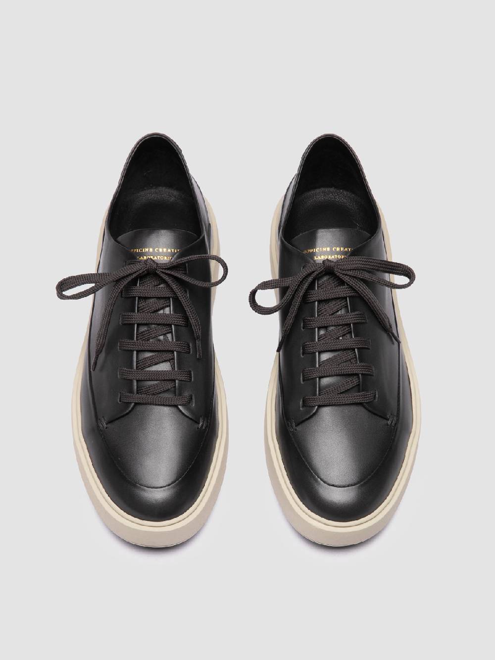 Officine Creative RELEASE 001 Sneaker Basse in Pelle Grigia Sconto di tempo limitato