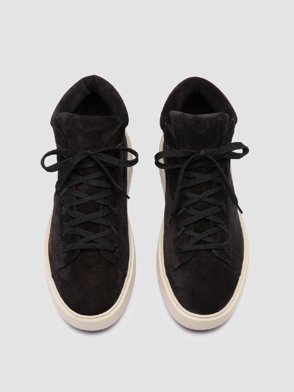 Officine Creative REMASTER 002 Sneaker Alte in Pelle Scamosciata Nera Offerta speciale