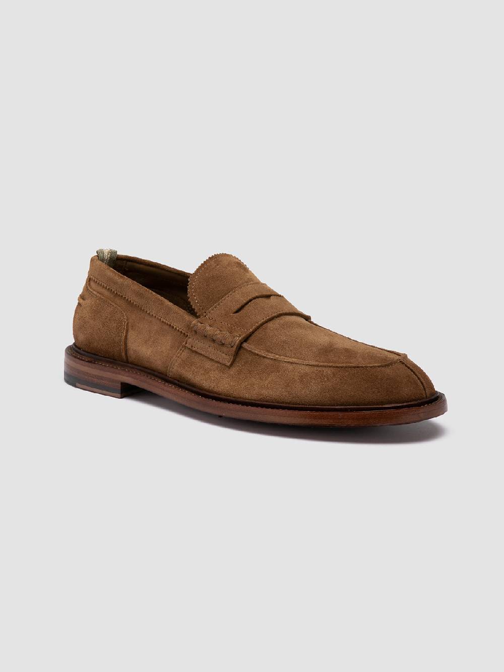 Officine Creative SAX 001 Mocassini Penny in Pelle Scamosciata Marrone Grande vendita