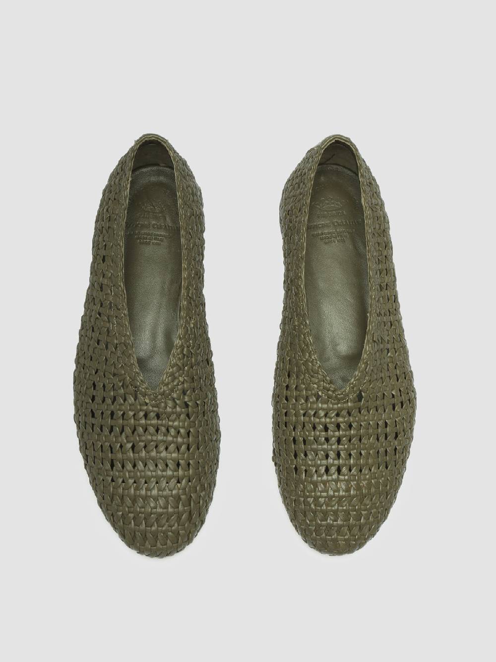 Officine Creative BESSIE 011 Mocassini in Pelle Verde Flash Sale