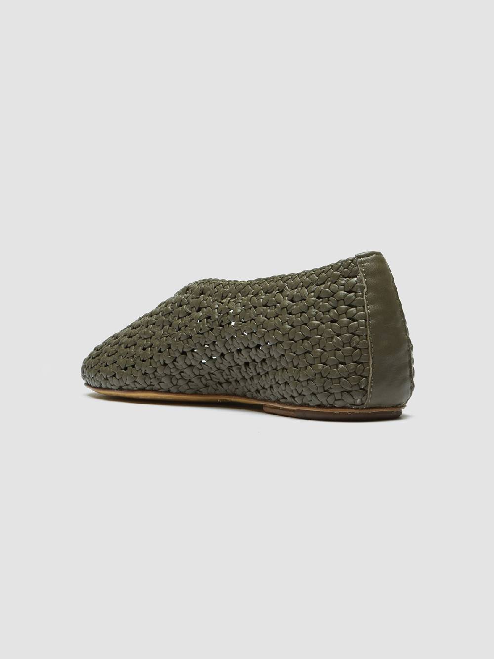 Officine Creative BESSIE 011 Mocassini in Pelle Verde Flash Sale