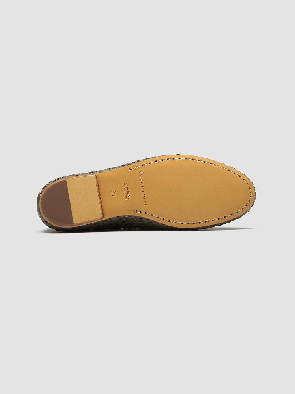 Officine Creative BESSIE 011 Mocassini in Pelle Verde Flash Sale