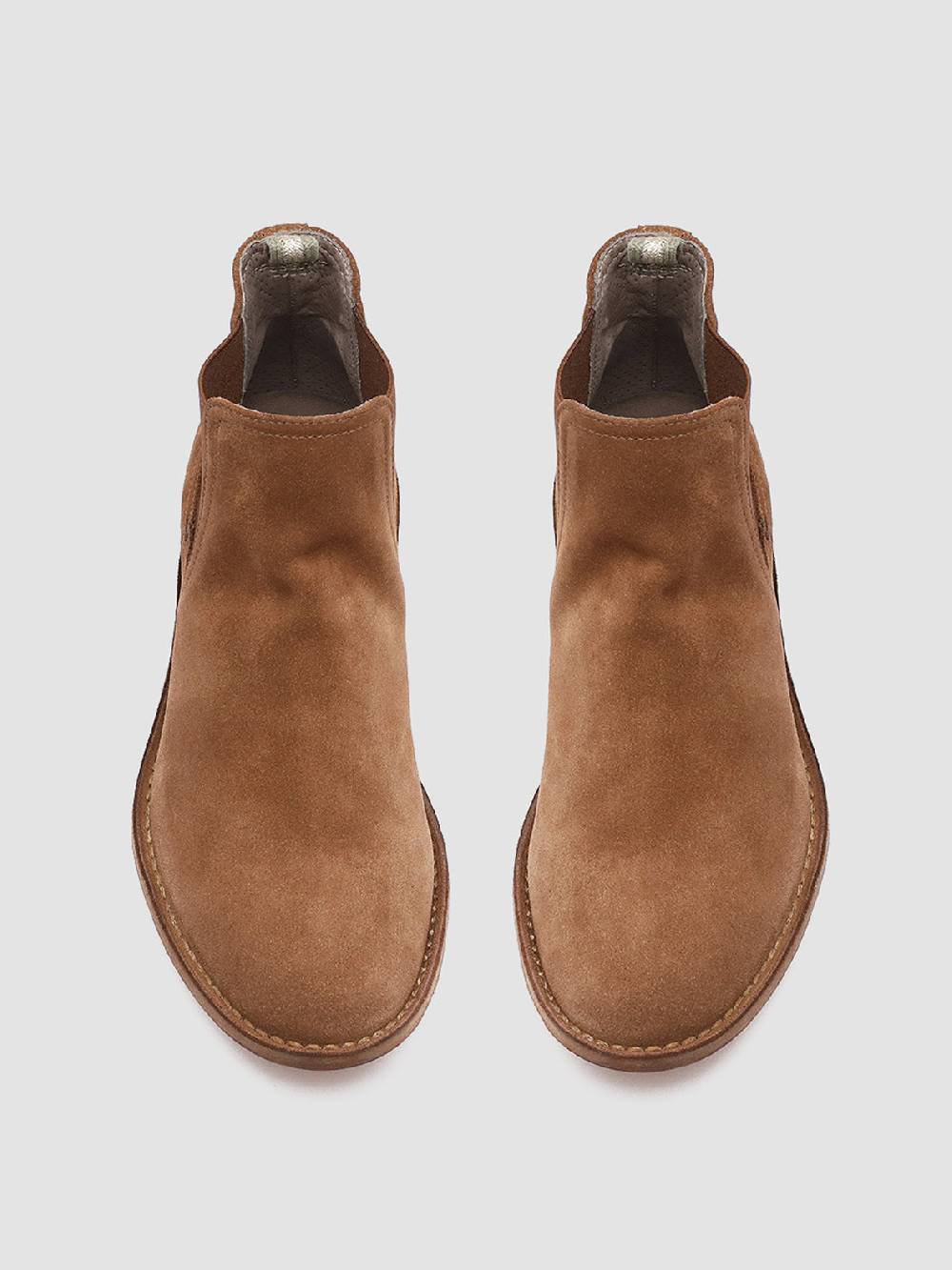 Officine Creative LINZI 001 Stivaletti Chelsea in Pelle Scamosciata Marrone Shopping online
