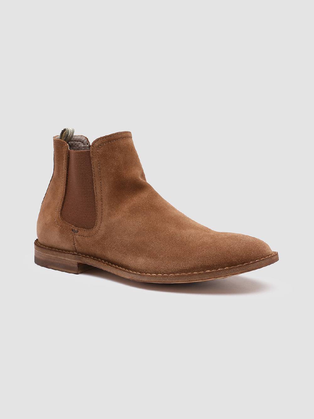 Officine Creative LINZI 001 Stivaletti Chelsea in Pelle Scamosciata Marrone Shopping online