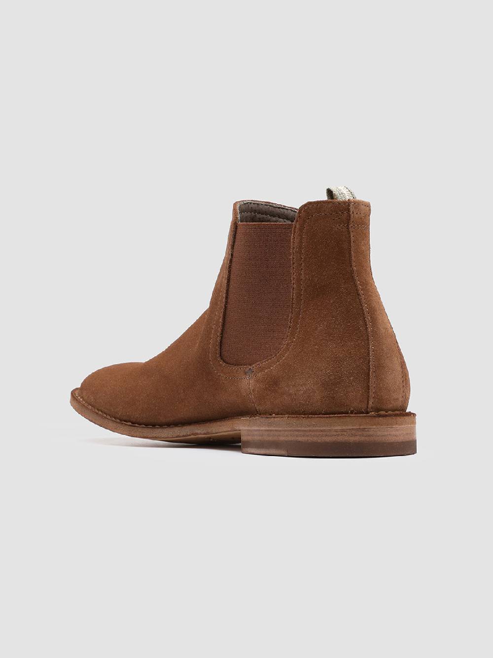 Officine Creative LINZI 001 Stivaletti Chelsea in Pelle Scamosciata Marrone Shopping online