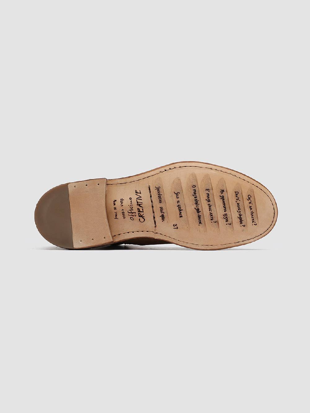 Officine Creative LINZI 001 Stivaletti Chelsea in Pelle Scamosciata Marrone Shopping online