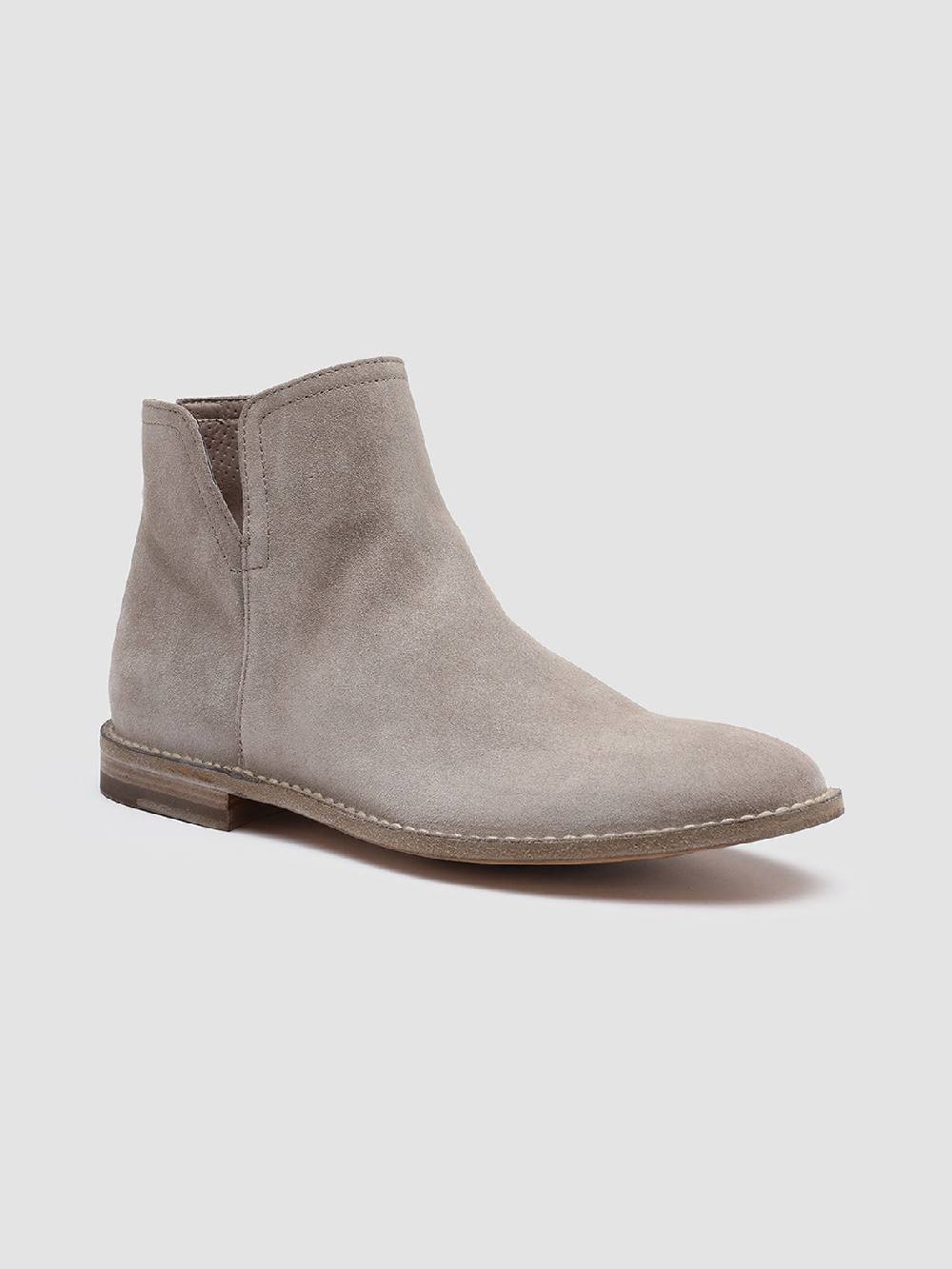 Officine Creative LINZI 002 Stivaletti con Zip in Pelle Scamosciata Grigia Offerta esclusiva