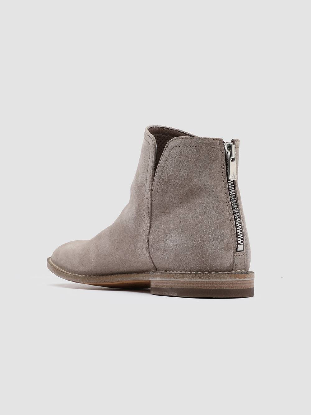 Officine Creative LINZI 002 Stivaletti con Zip in Pelle Scamosciata Grigia Offerta esclusiva