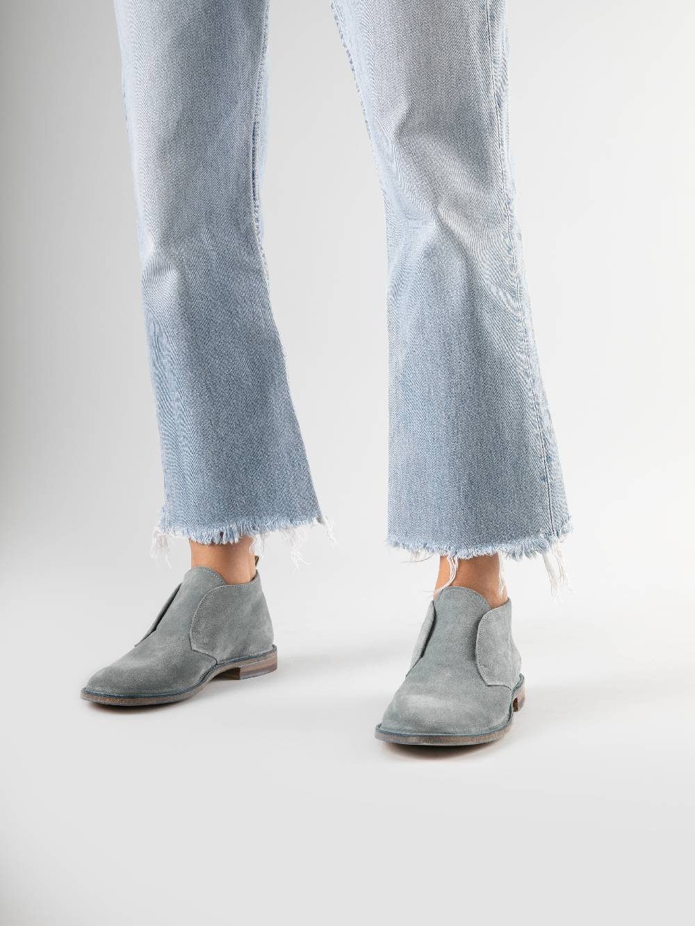 Officine Creative LINZI 008 Polacchine in Pelle Scamosciata Avorio Cyber Monday