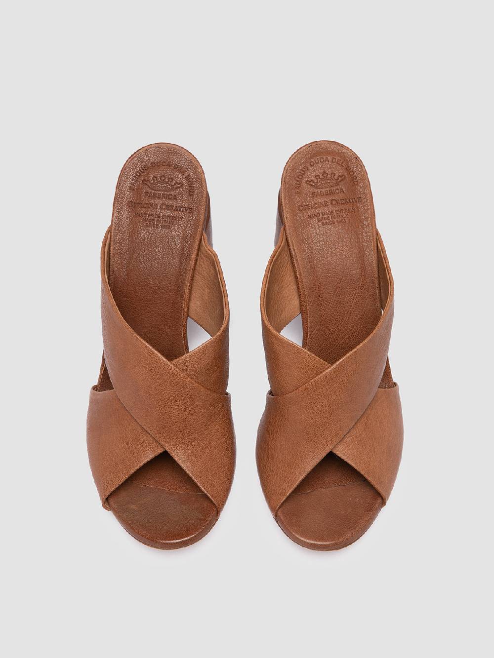 Officine Creative EMILIE 003 Sandali in Pelle Marrone Offerta natalizia