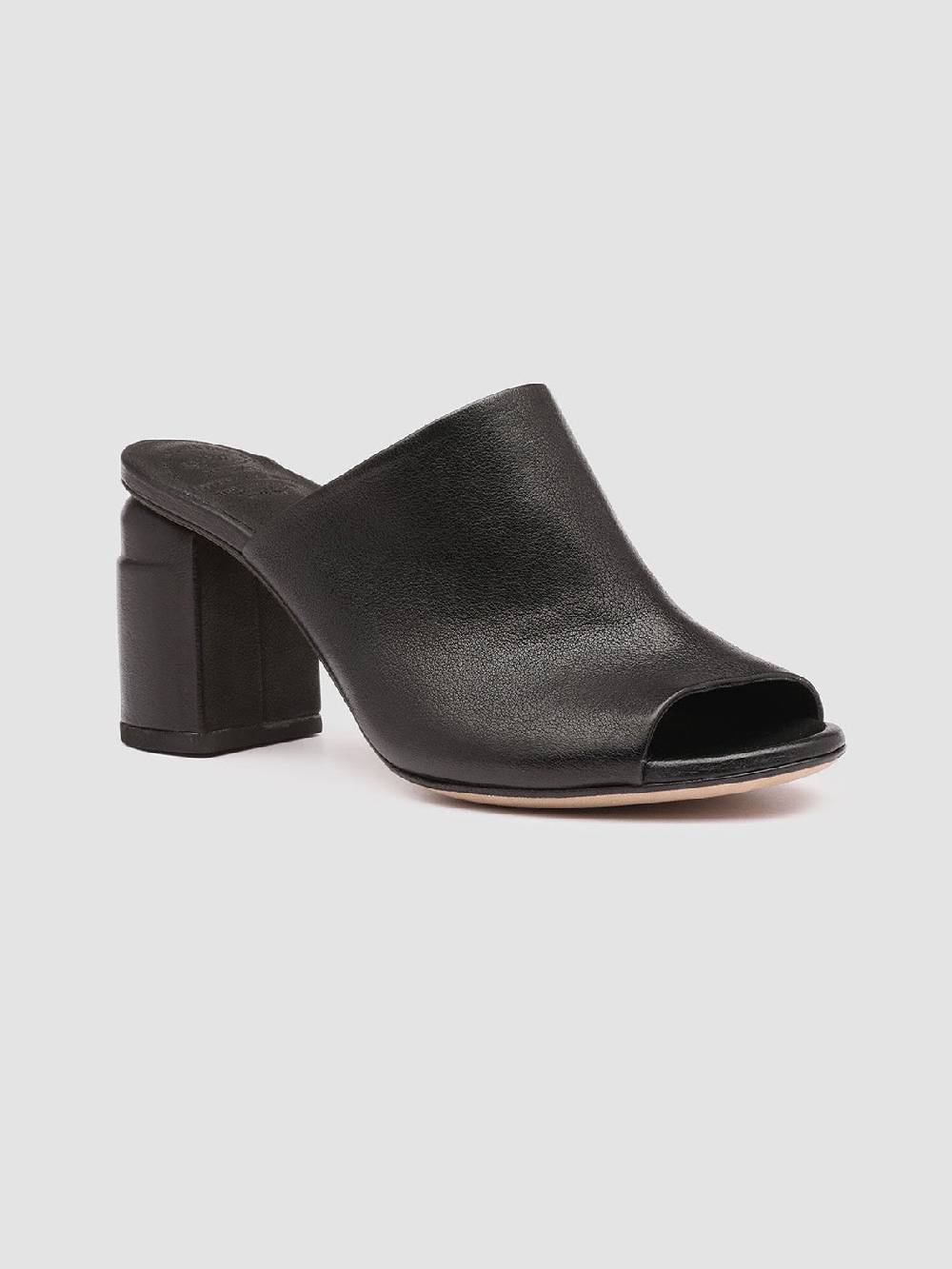 Officine Creative EMILIE 002 Sandali in Pelle Nera Offerta Pasqua