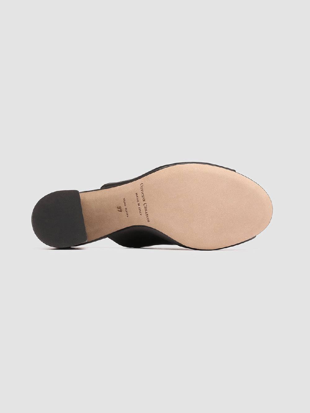 Officine Creative EMILIE 002 Sandali in Pelle Nera Offerta Pasqua