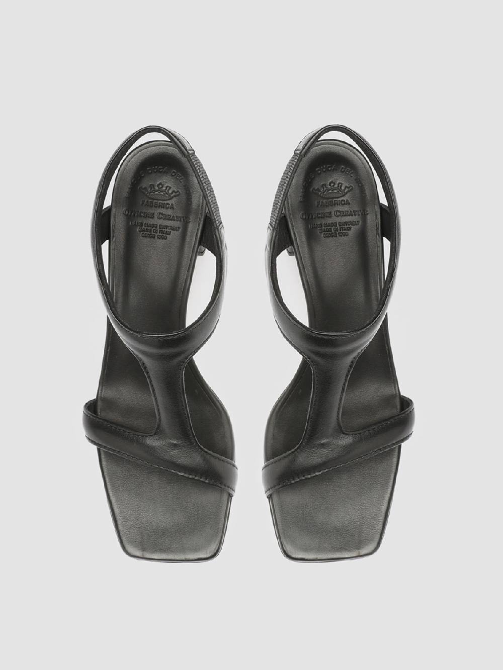 Officine Creative ELSIE 002 Sandali in Nappa Nera Offerta Giorno del Papà