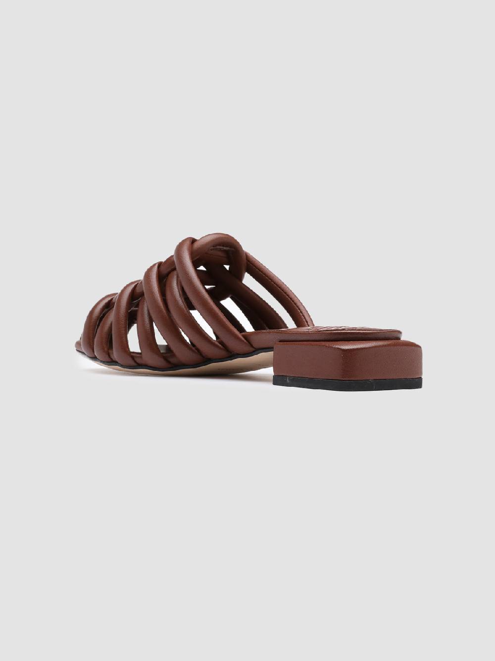 Officine Creative GILLIAN 006 Sandali in Pelle Marrone Smaltimento dello stoccaggio