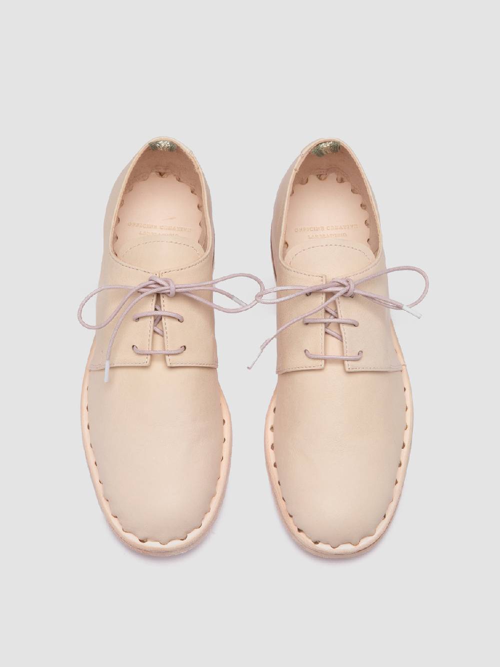 Officine Creative GRAPHITE 001 Derby in Pelle Rosa Offerta migliore