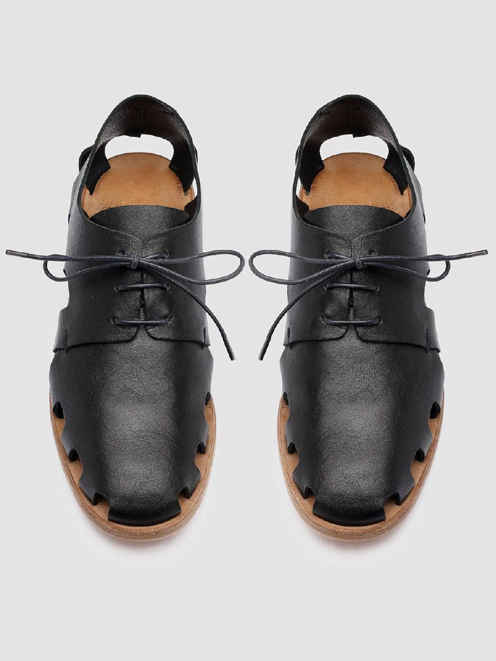 Officine Creative GRAPHITE 008 Derby in Pelle Nera Offerta temporanea
