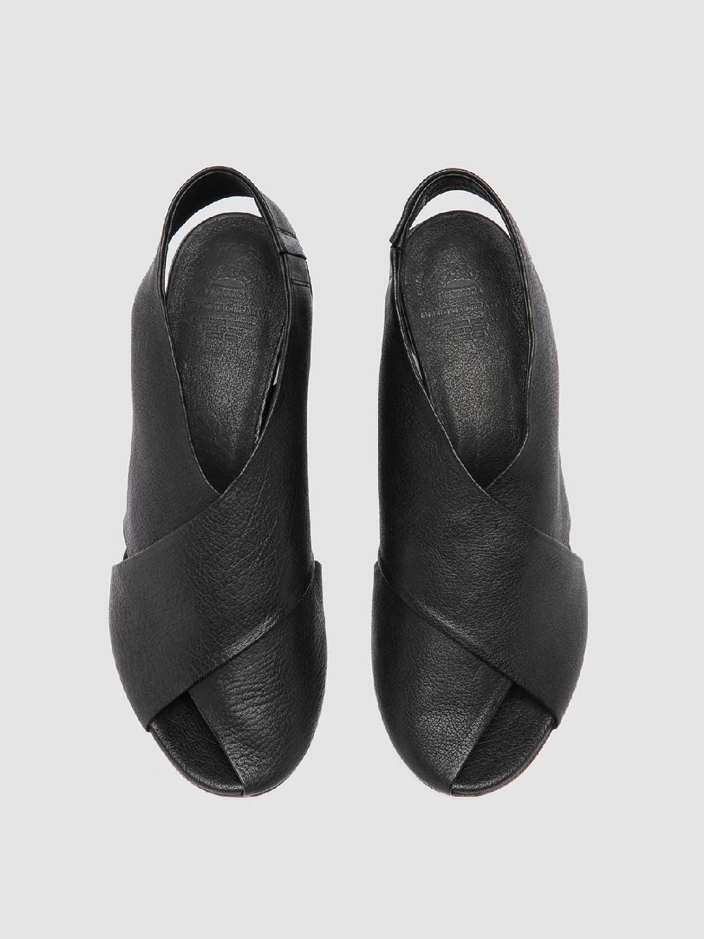 Officine Creative HELYETTE 024 Black Leather Slide Sandals Offerte esclusive