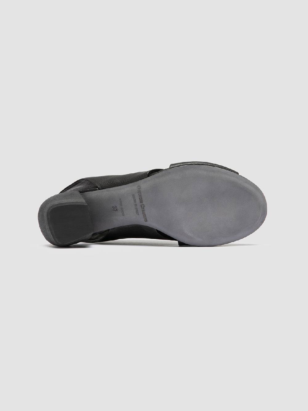Officine Creative HELYETTE 024 Black Leather Slide Sandals Offerte esclusive