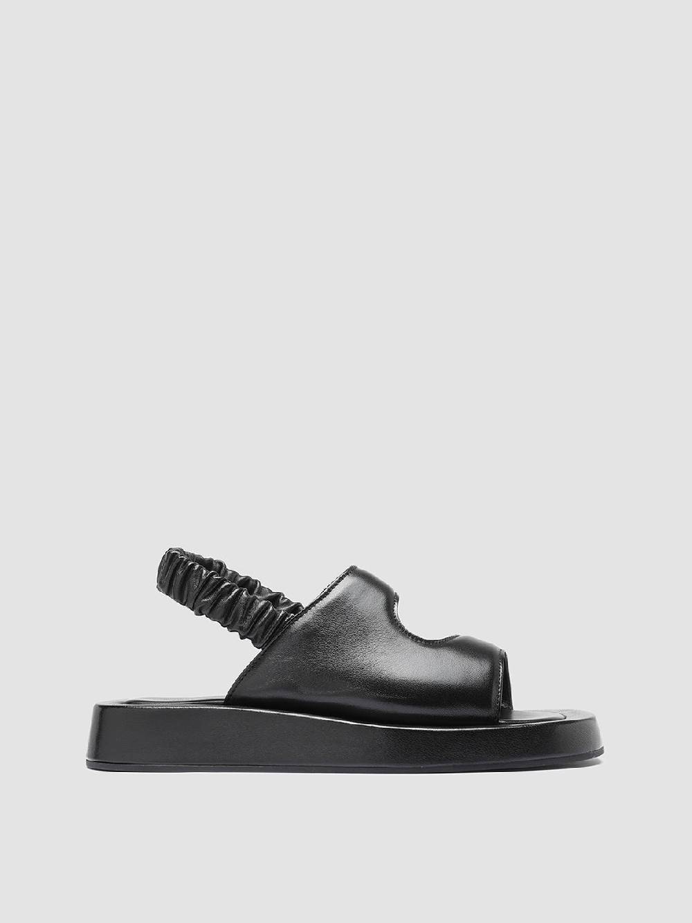 Officine Creative PATTY 005 Sandali in Pelle Nera Grandi sconti