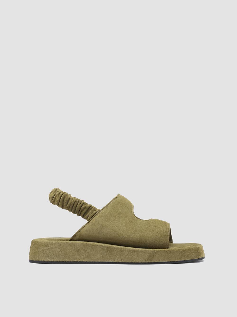 Officine Creative PATTY 005 Sandali in Pelle Scamosciata Verde Nuovi prodotti