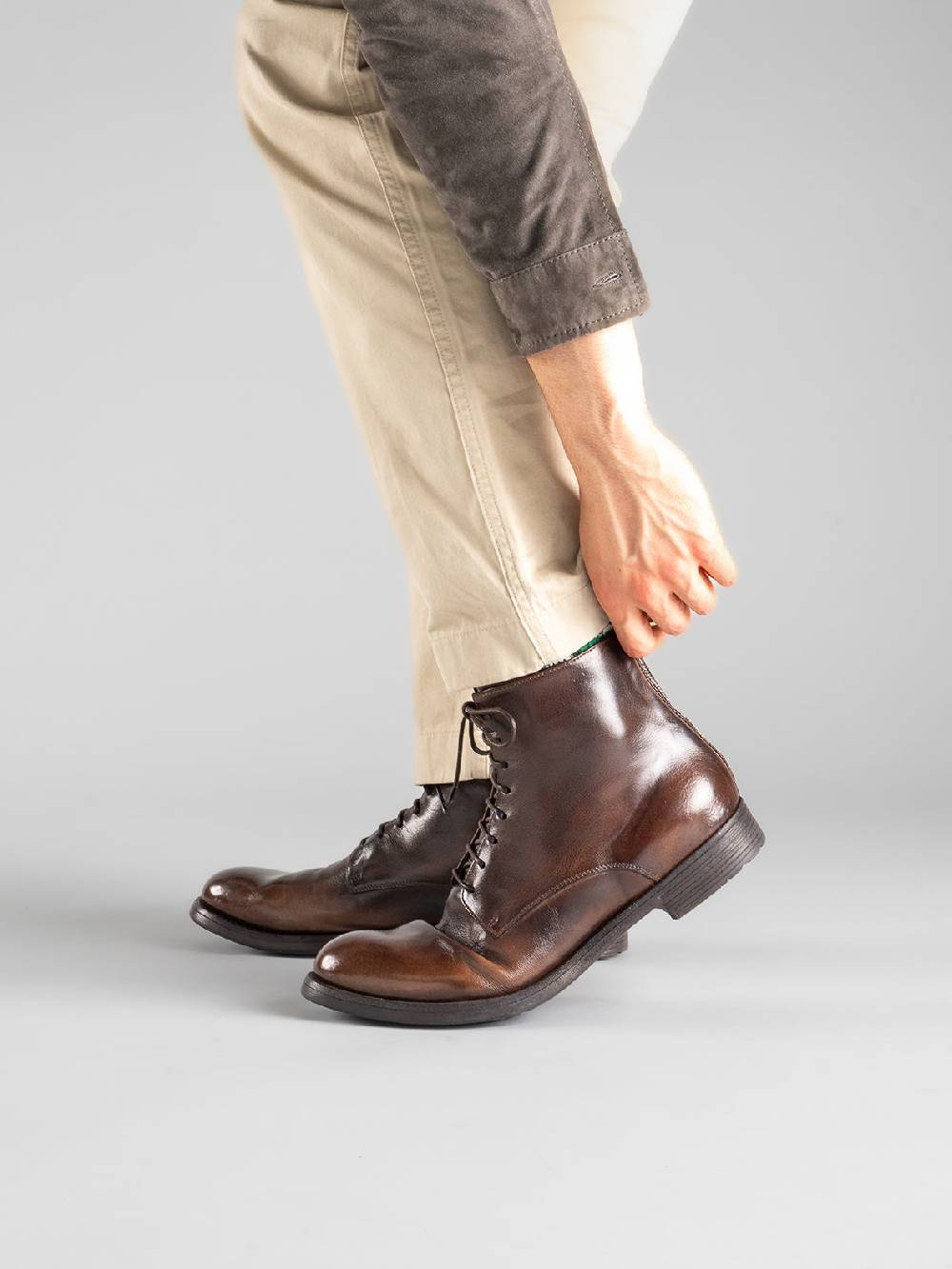 Officine Creative HIVE 016 Stivali in Pelle Nera Comprane uno, ottenene uno gratis