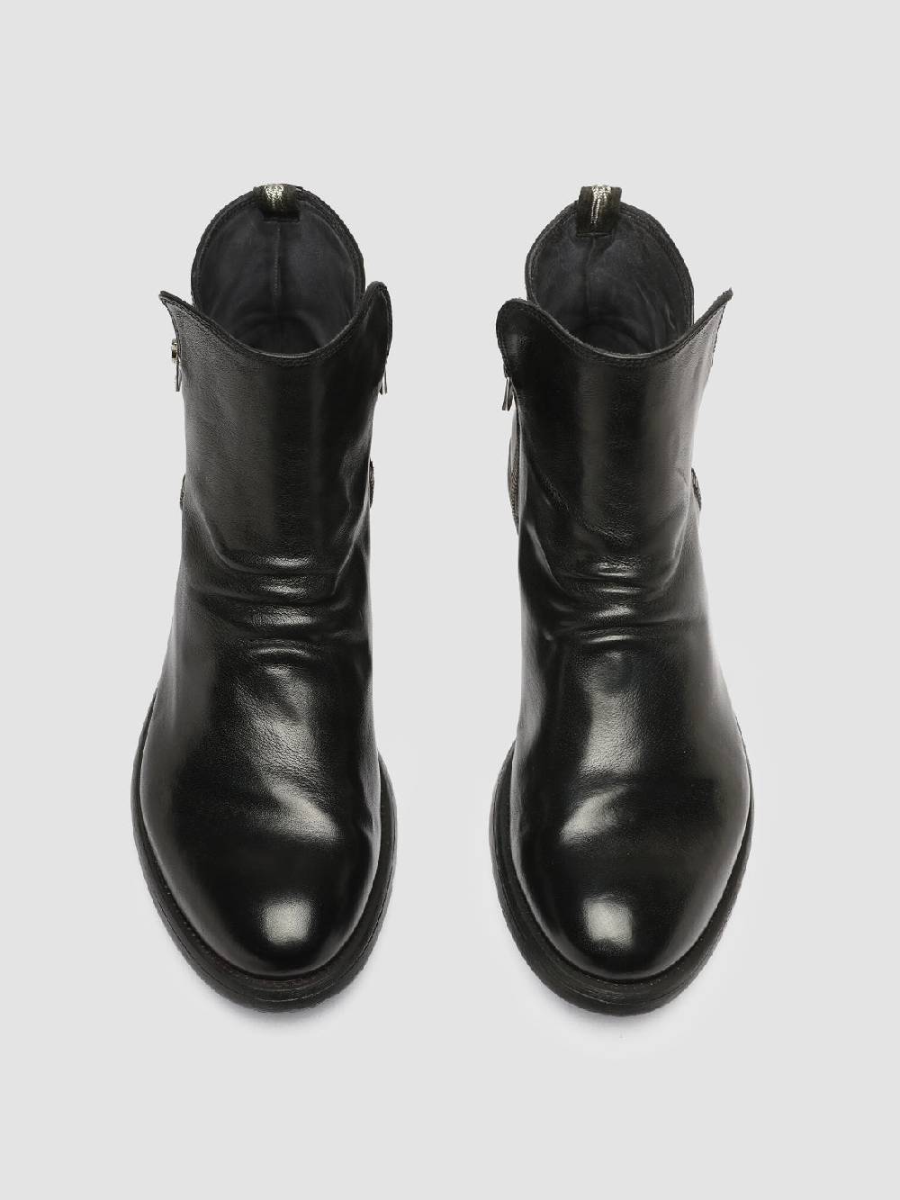 Officine Creative HIVE 054 Stivali Zip in Pelle Nera Offerta settimanale