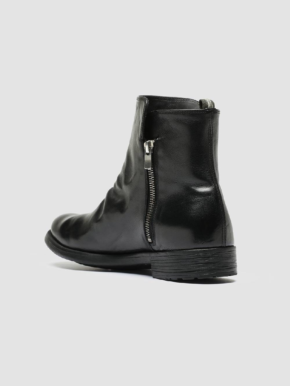 Officine Creative HIVE 054 Stivali Zip in Pelle Nera Offerta settimanale