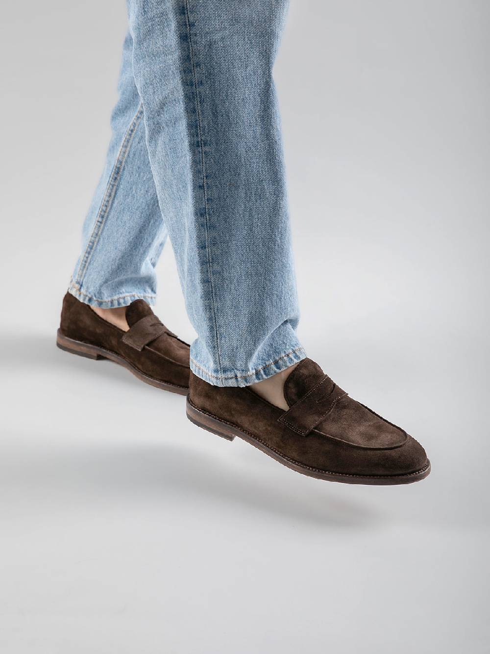 Officine Creative OPERA 001 Mocassini Penny Loafer in Pelle Scamosciata Marrone ACQUISTA ORA