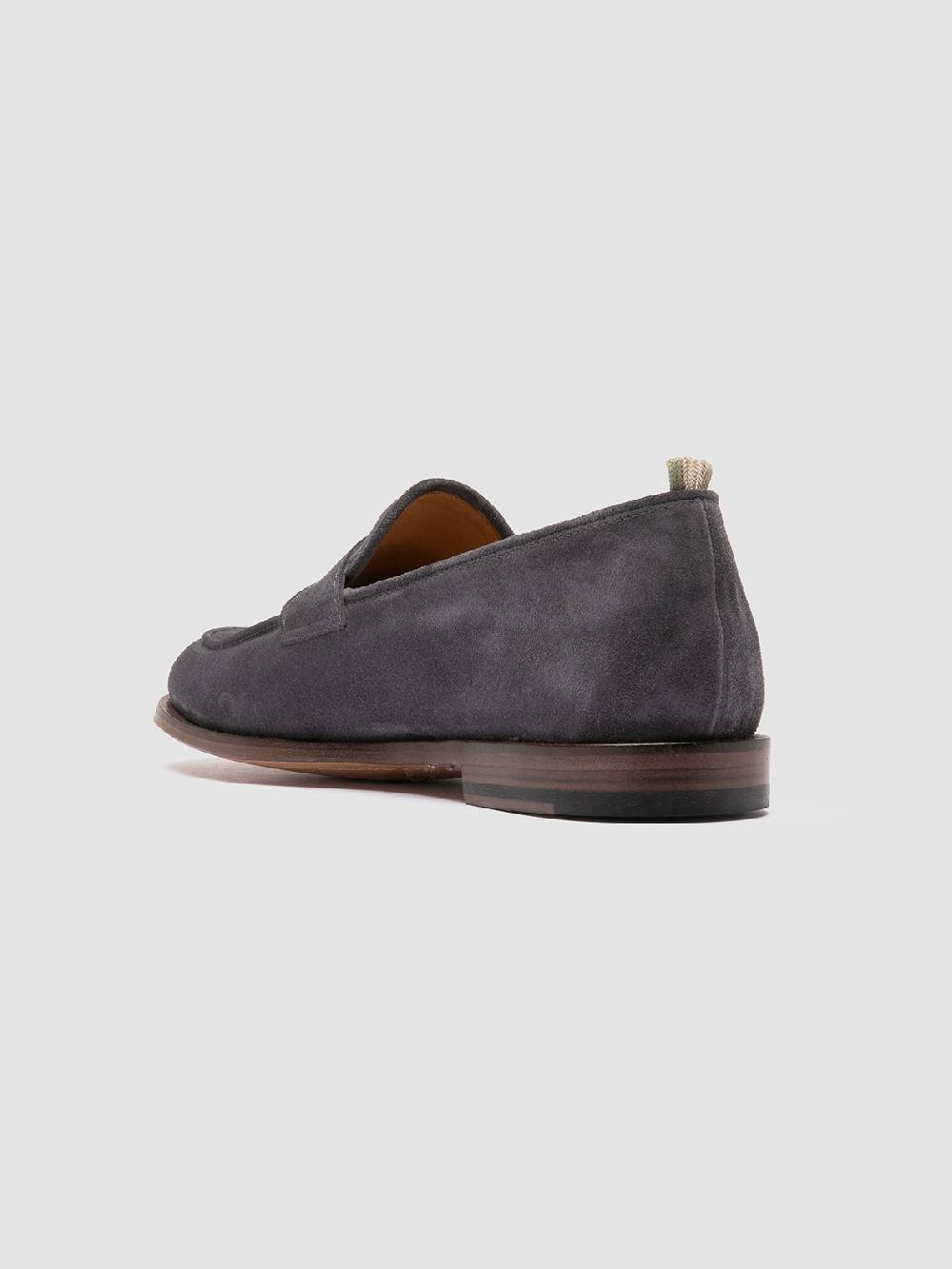 Officine Creative OPERA 001 Mocassini Penny in Pelle Scamosciata Grigia Latest stili