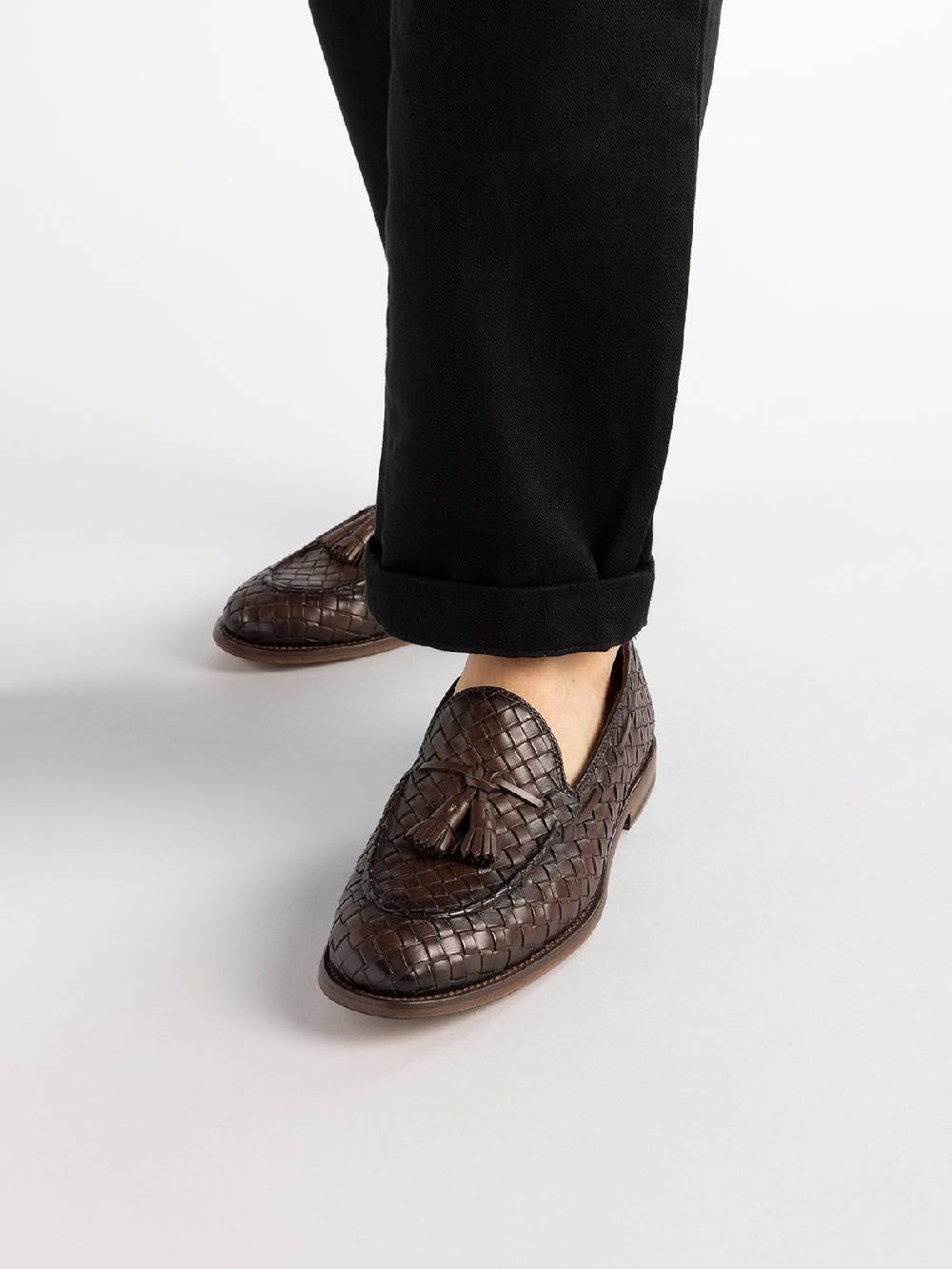 Officine Creative OPERA 004 Mocassini con Nappine in Pelle Marrone Fino al 50% di sconto
