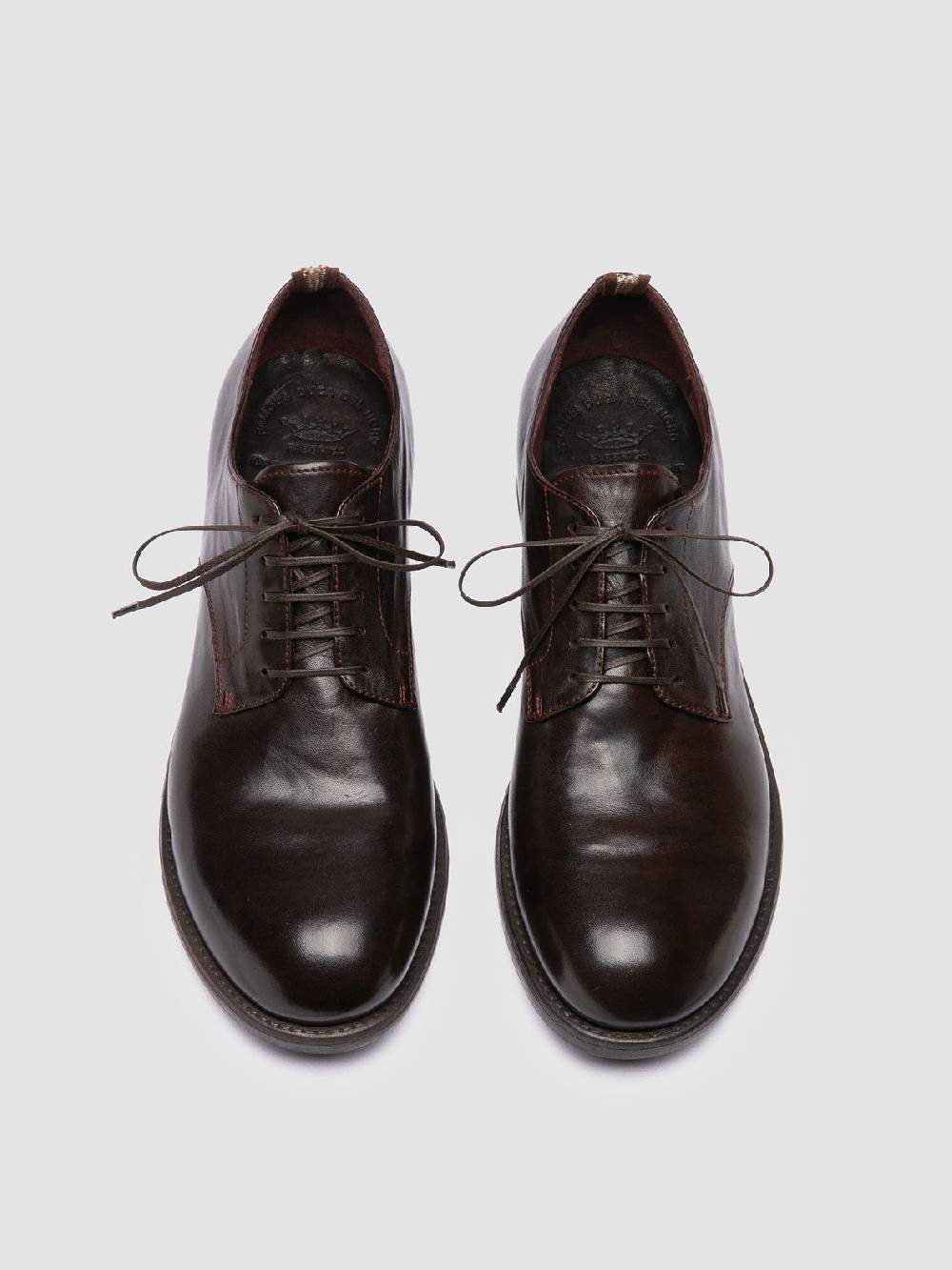 Officine Creative SARGEANT 001 Derby in Pelle Marrone Fino al 60% di sconto