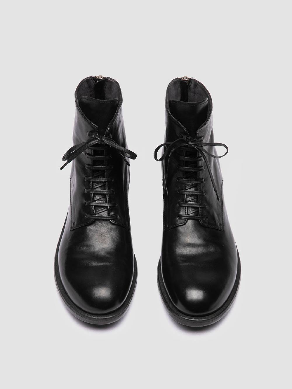 Officine Creative SARGEANT 003 Stivali Stringati in Pelle Nera Fino al 65% di sconto