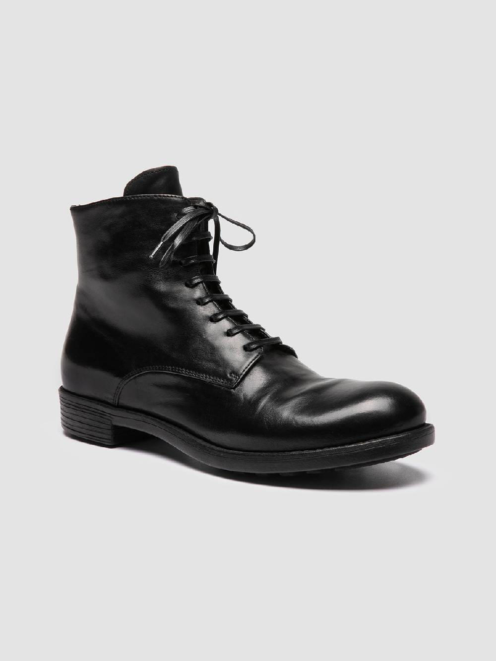 Officine Creative SARGEANT 003 Stivali Stringati in Pelle Nera Fino al 65% di sconto