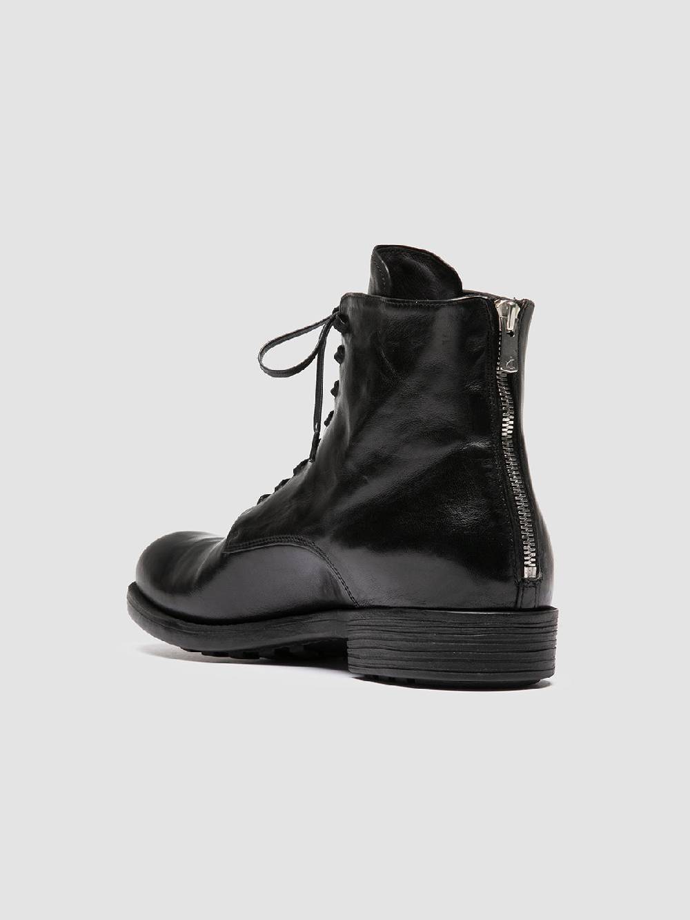 Officine Creative SARGEANT 003 Stivali Stringati in Pelle Nera Fino al 65% di sconto