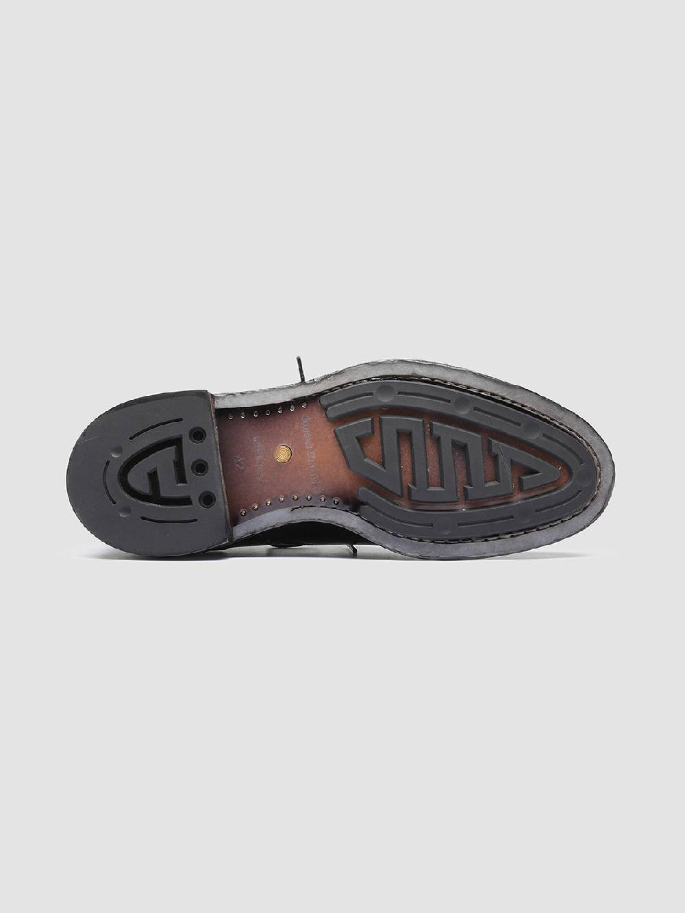 Officine Creative TEMPLE 003 Derby in Pelle Nera Sostegno trimestrale
