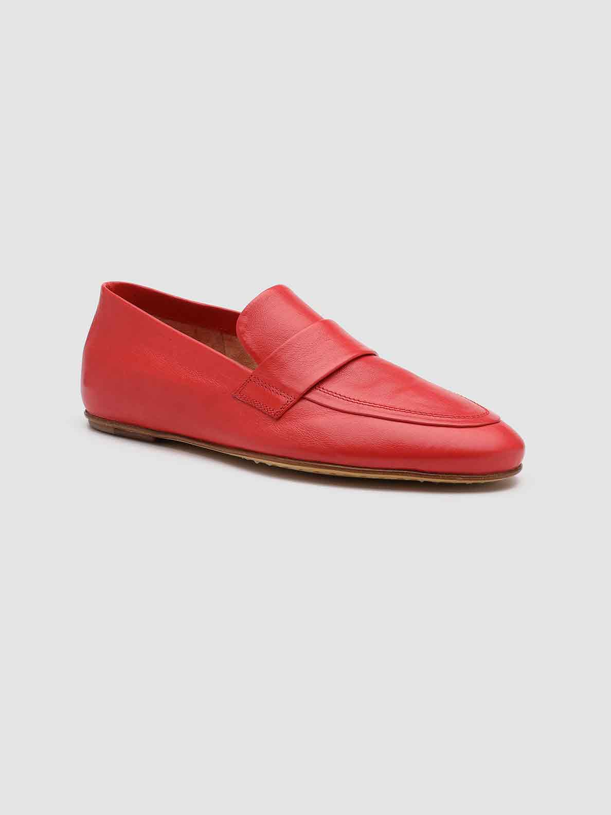 Officine Creative BESSIE 004 Mocassini in Pelle Rossa Fino al 55% di sconto