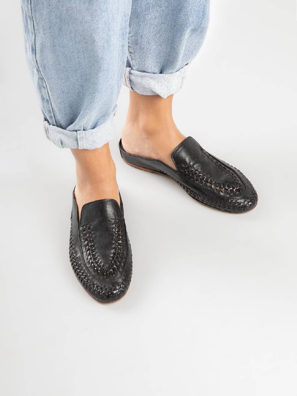 Officine Creative BESSIE 008 Sabot in Pelle Nera Discount Store per i nuovi prodotti