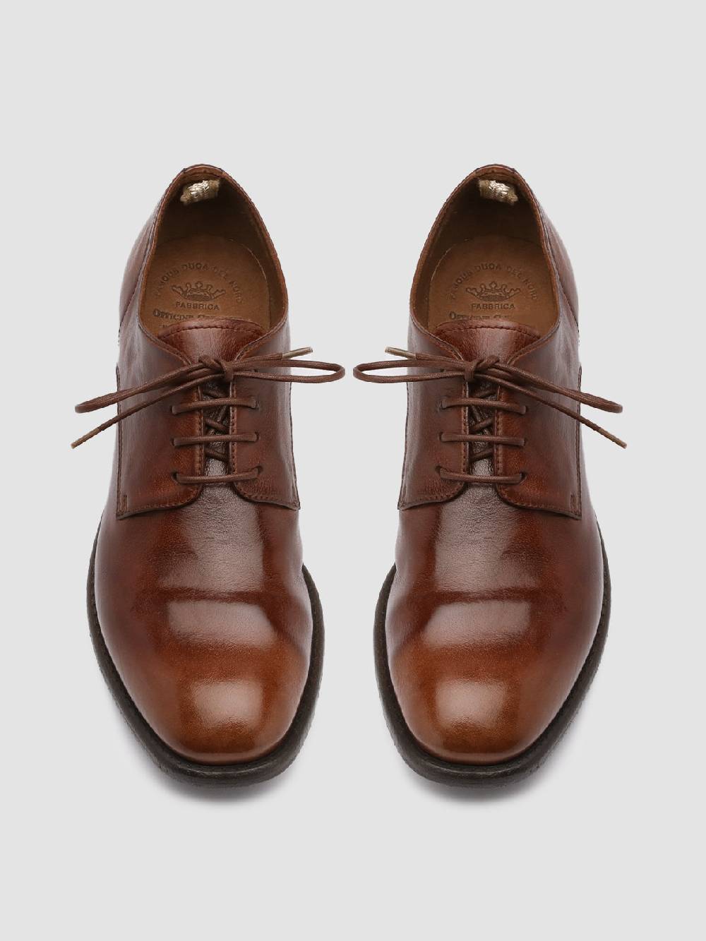 Officine Creative CALIXTE 014 Derby in Pelle Marrone Solo un giorno rimasto