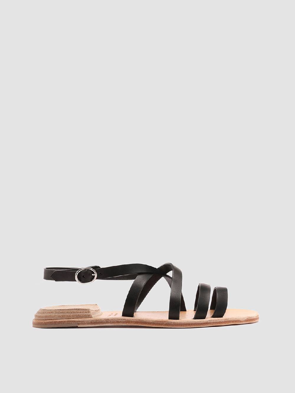 Officine Creative CONTRAIRE 004 Sandali in Nappa Nera Enormi sconti