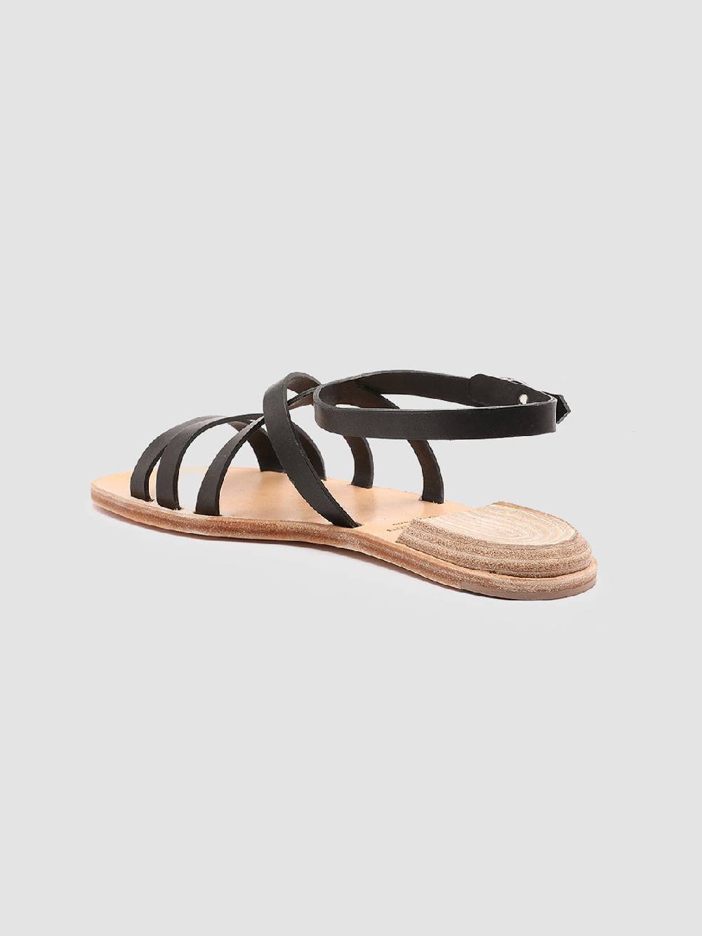 Officine Creative CONTRAIRE 004 Sandali in Nappa Nera Enormi sconti